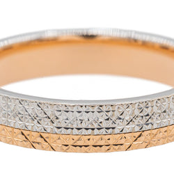 Bague Alliance en or blanc et rose - Castafiore