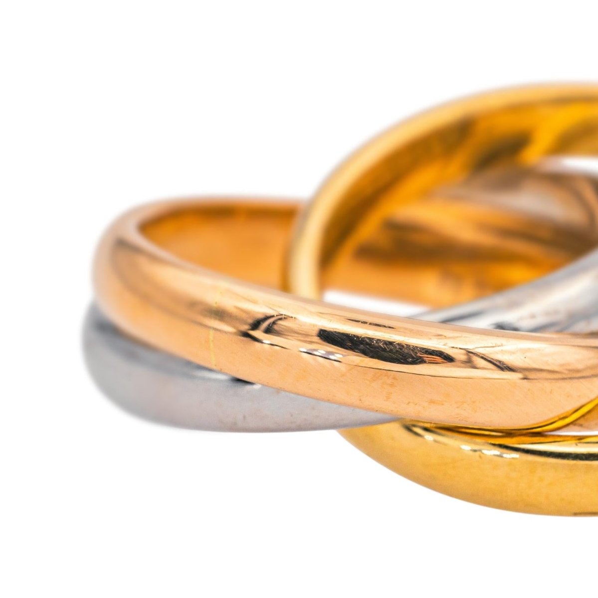 Bague Alliance en or blanc, or jaune et or rose - Castafiore