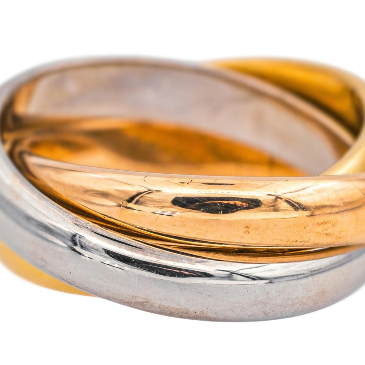 Bague Alliance en or blanc, or jaune et or rose - Castafiore