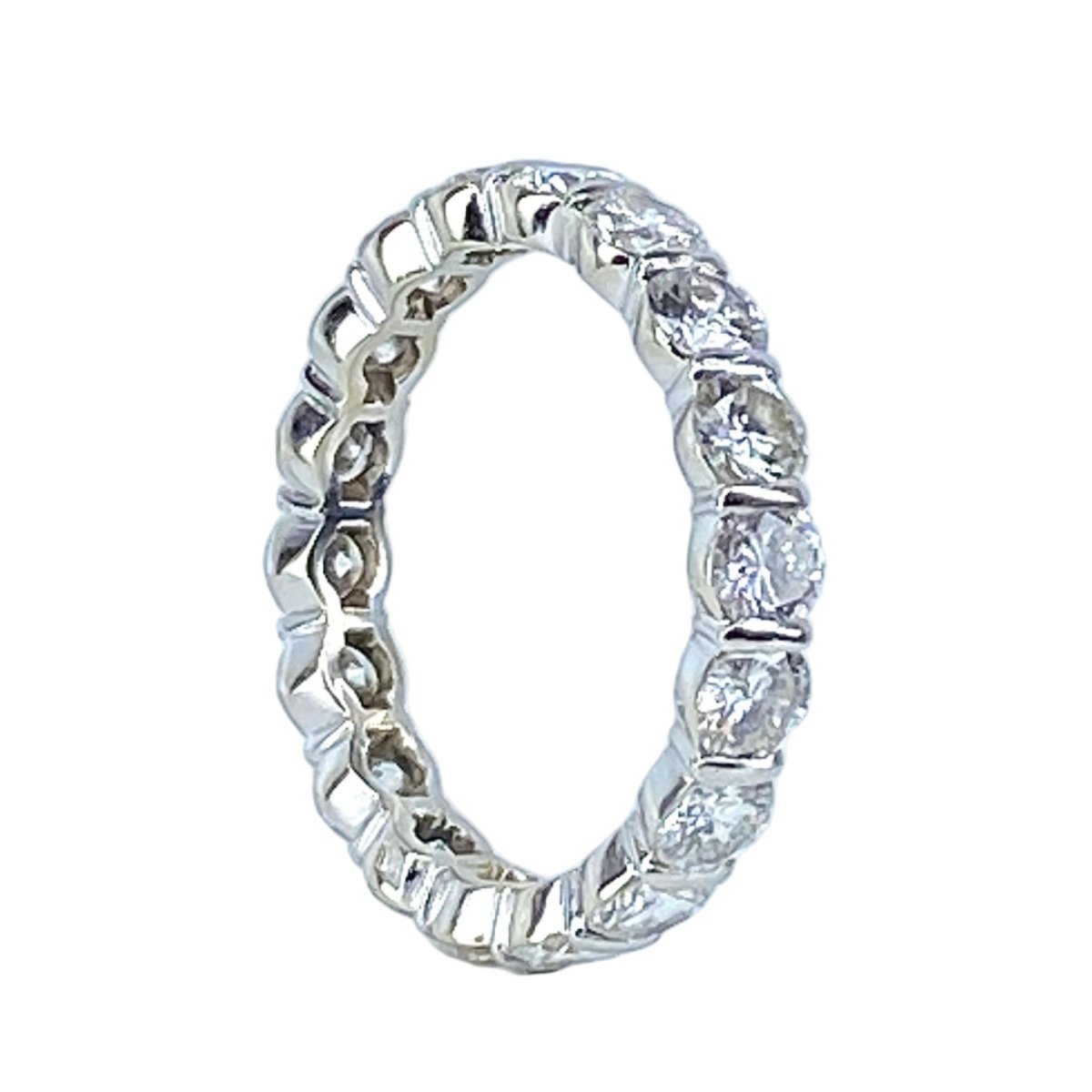 Bague Alliance en or blanc, platine et diamants - Castafiore