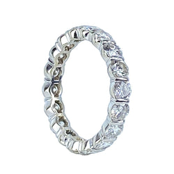 Bague Alliance en or blanc, platine et diamants - Castafiore