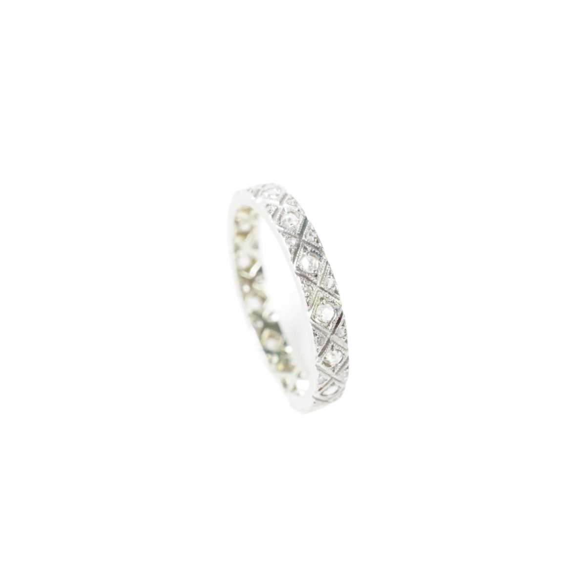 Bague Alliance en or blanc, platine et diamants - Castafiore