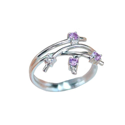 Bague Alliance en or blanc, saphirs et diamant - Castafiore