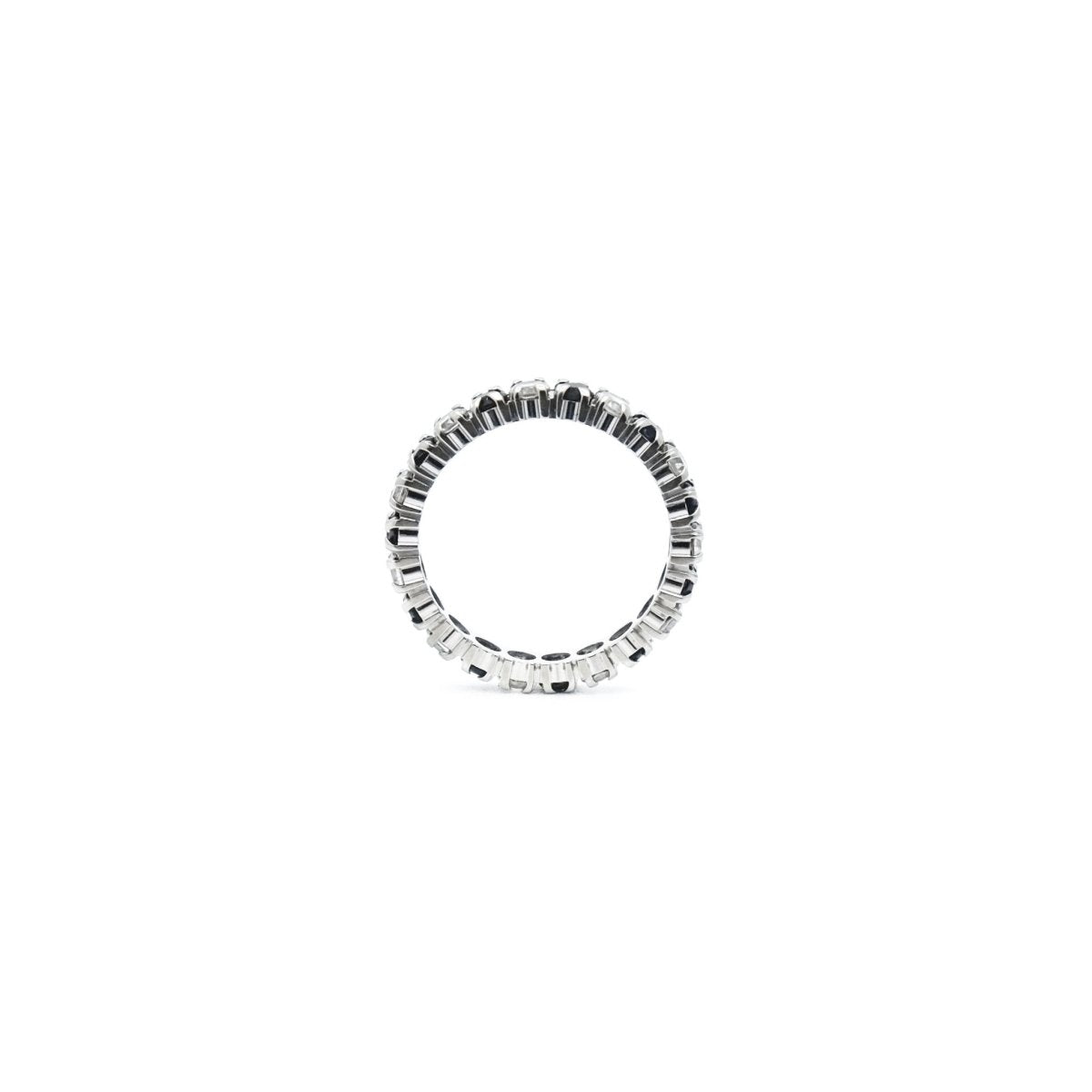 Bague Alliance en or blanc, saphirs et diamants - Castafiore