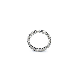 Bague Alliance en or blanc, saphirs et diamants - Castafiore