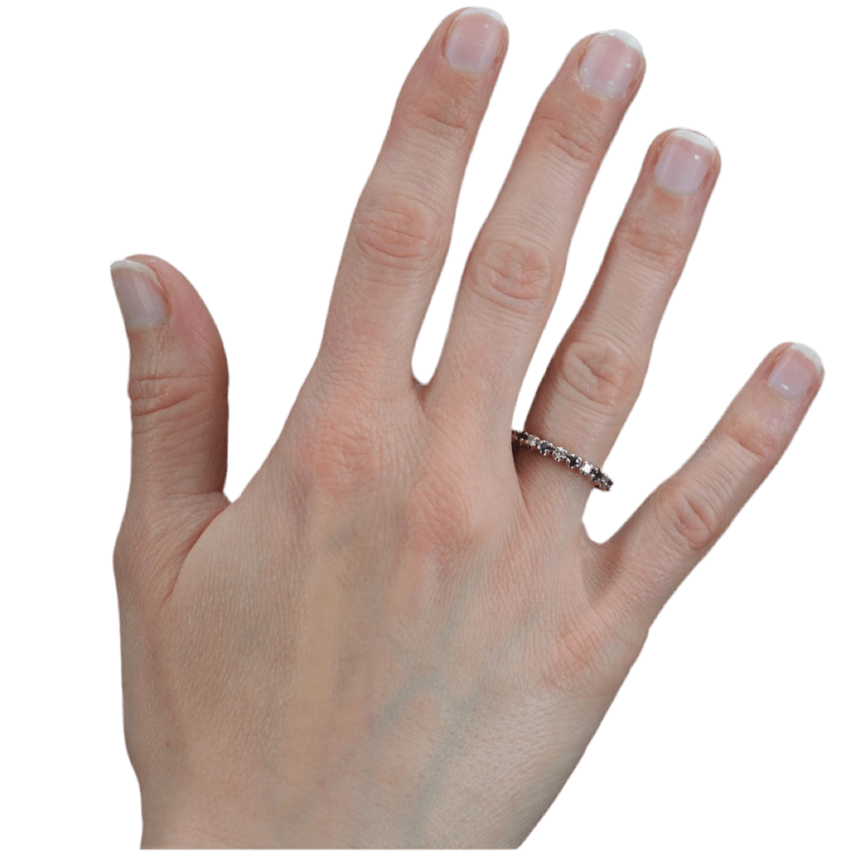 Bague Alliance en or blanc, saphirs et diamants - Castafiore