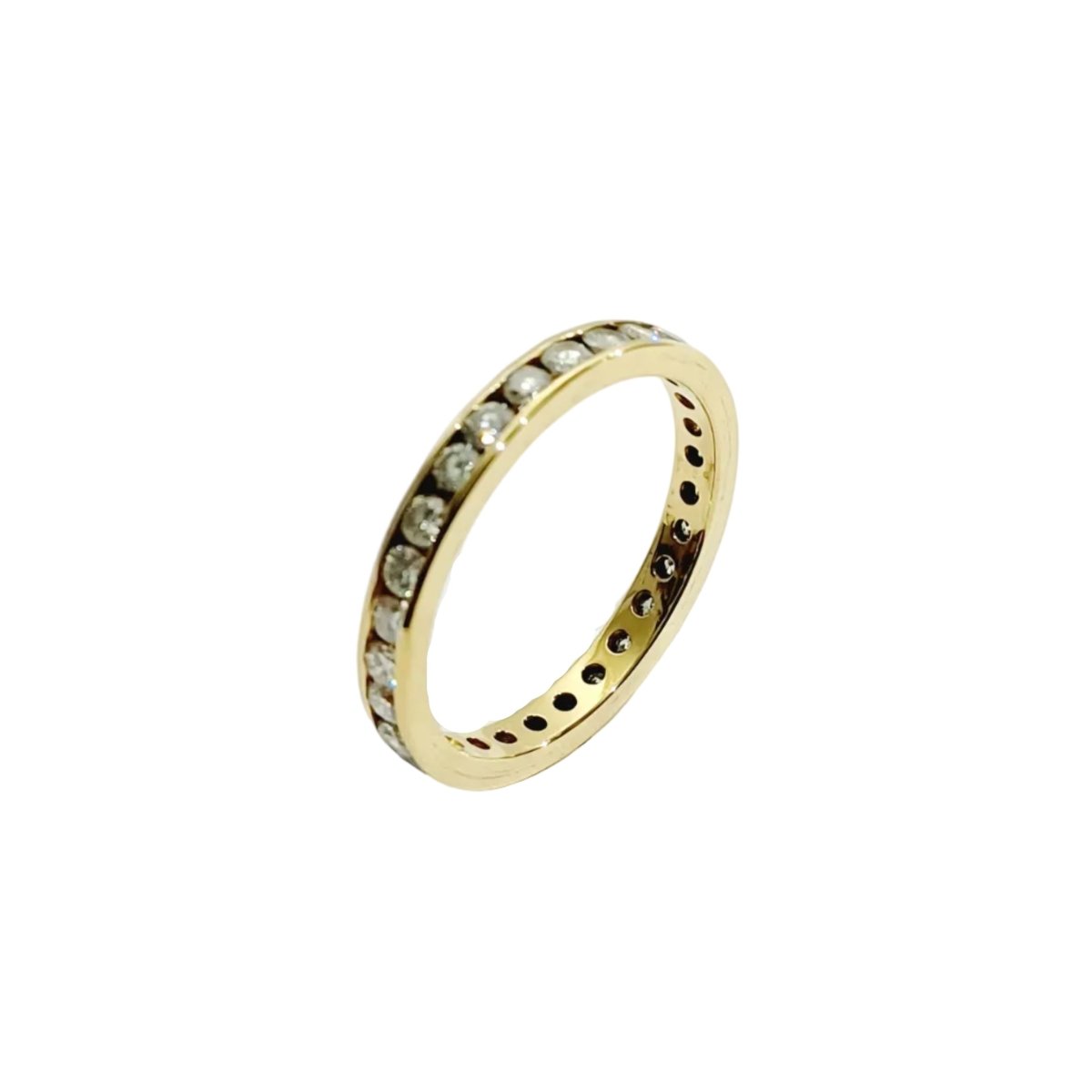 Bague Alliance en or champagne et diamants - Castafiore