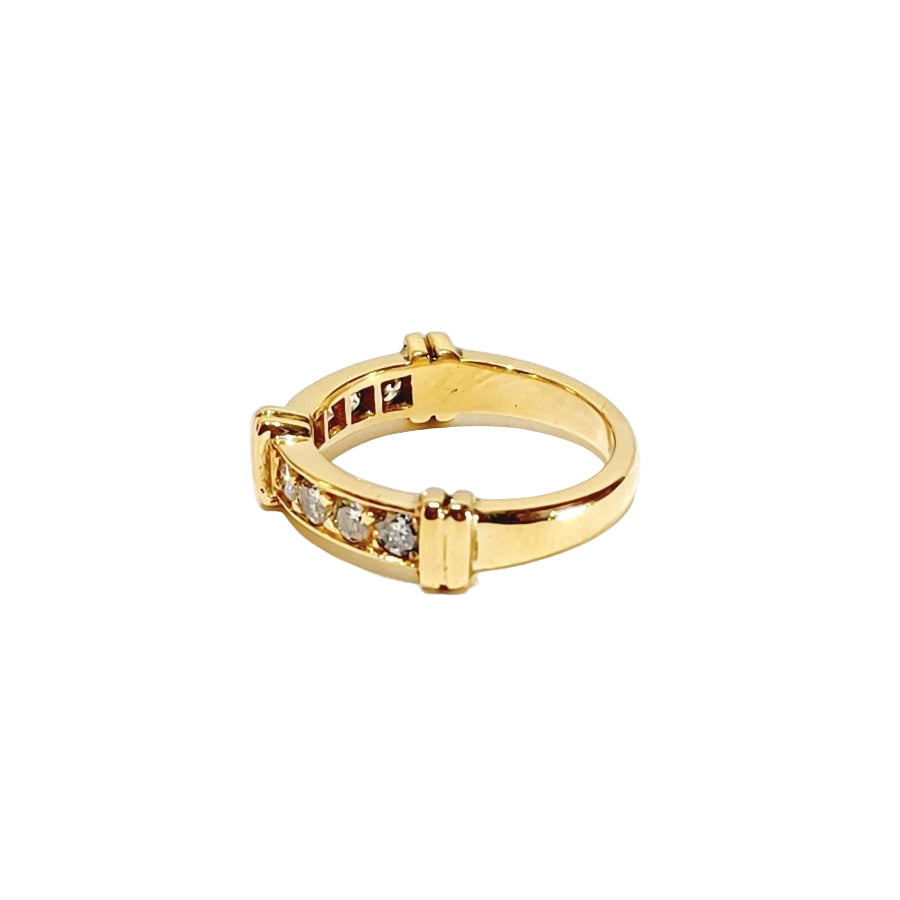 Bague Alliance en or champagne et diamants - Castafiore