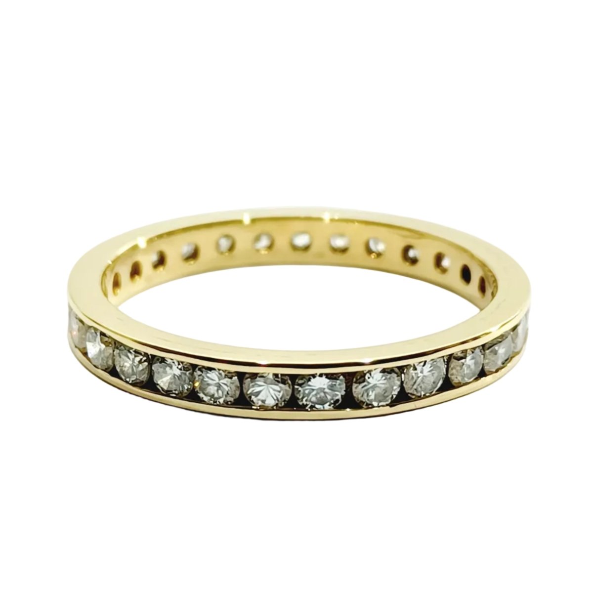 Bague Alliance en or champagne et diamants - Castafiore
