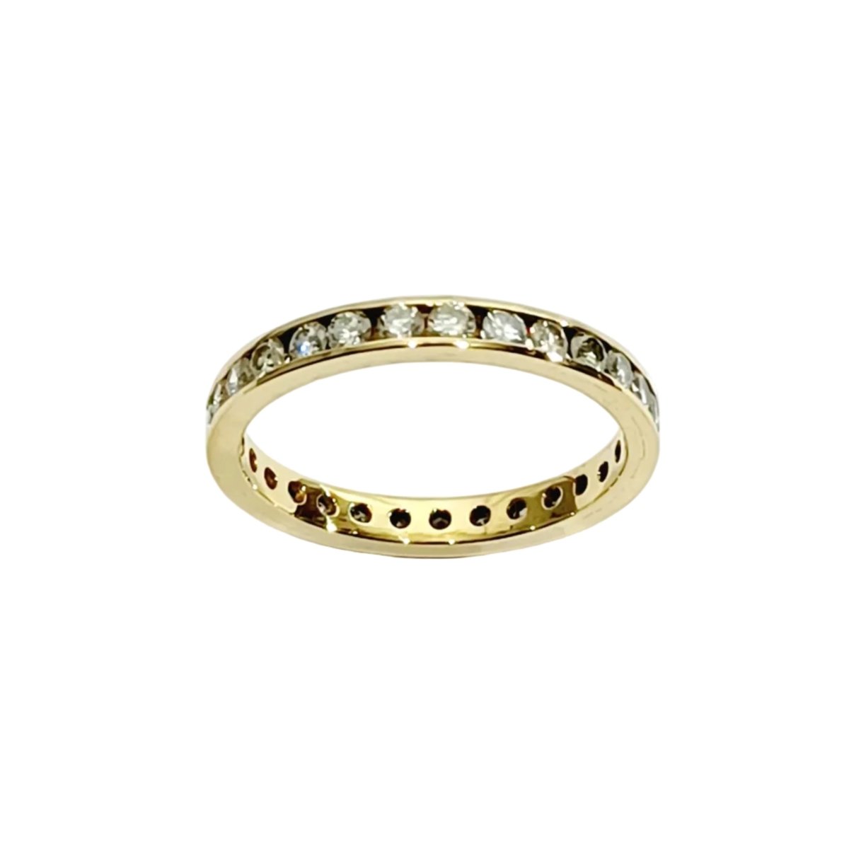 Bague Alliance en or champagne et diamants - Castafiore