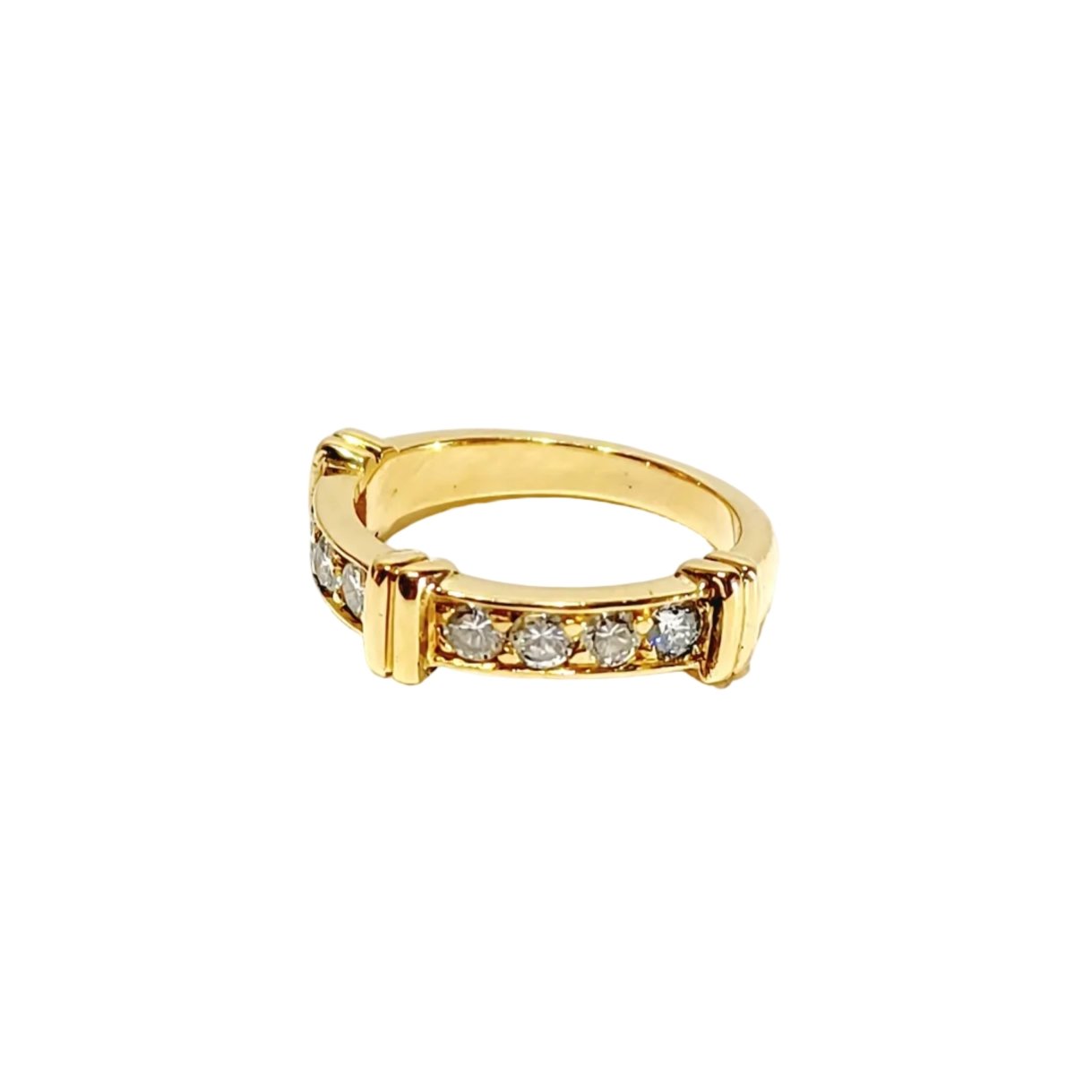 Bague Alliance en or champagne et diamants - Castafiore