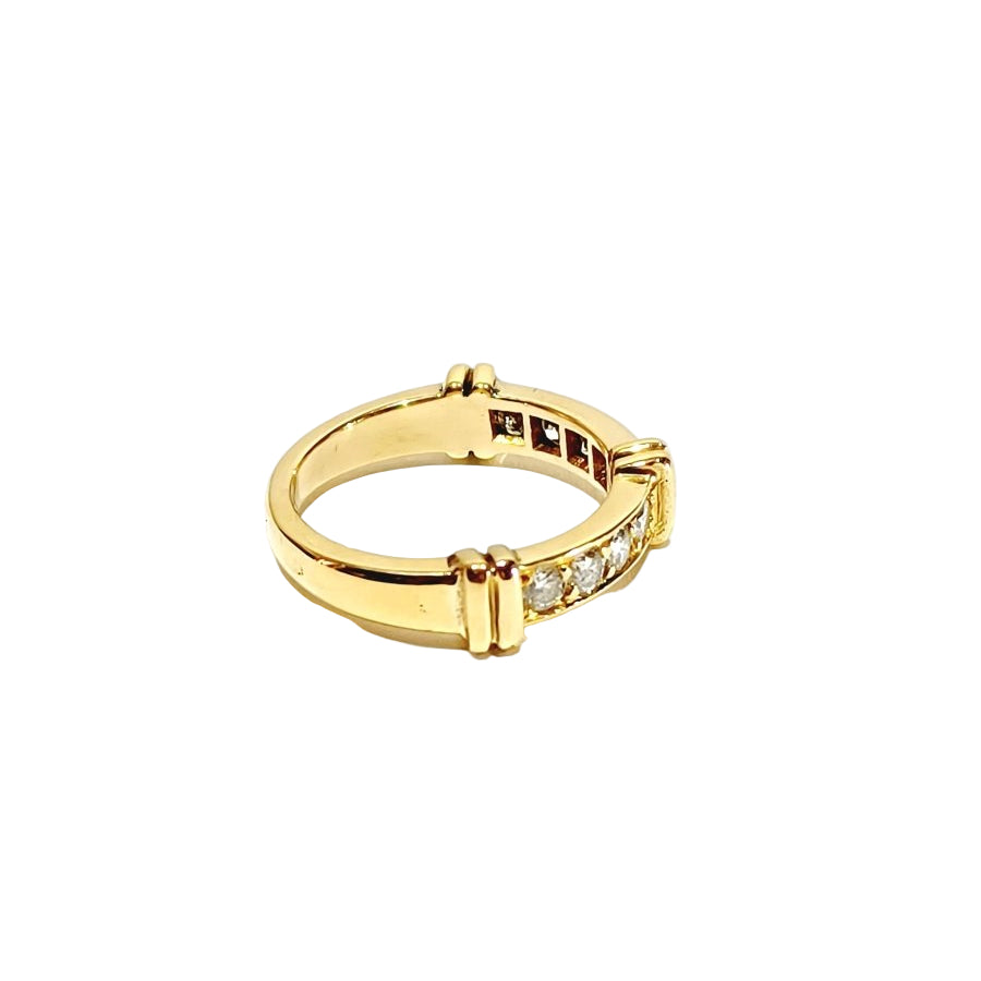 Bague Alliance en or champagne et diamants - Castafiore