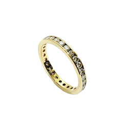Bague Alliance en or champagne et diamants - Castafiore