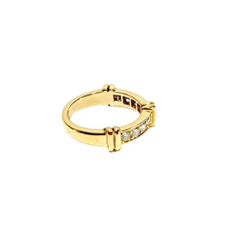 Bague Alliance en or champagne et diamants - Castafiore