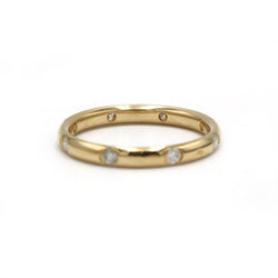 Bague Alliance en or jaune et diamants - Castafiore