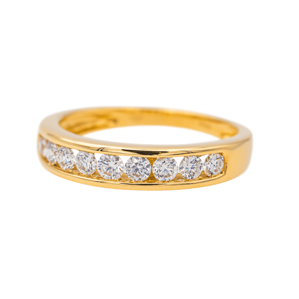 Bague Alliance en or jaune et diamants - Castafiore