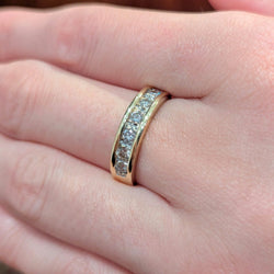 Bague Alliance en or jaune et diamants - Castafiore