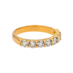 Bague Alliance en or jaune et diamants - Castafiore