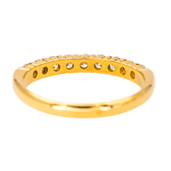 Bague Alliance en or jaune et diamants - Castafiore