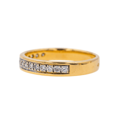 Bague Alliance en or jaune et diamants - Castafiore