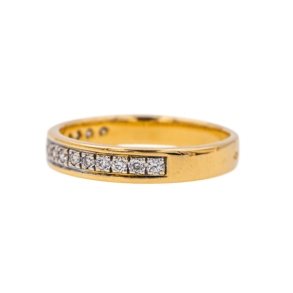 Bague Alliance en or jaune et diamants - Castafiore