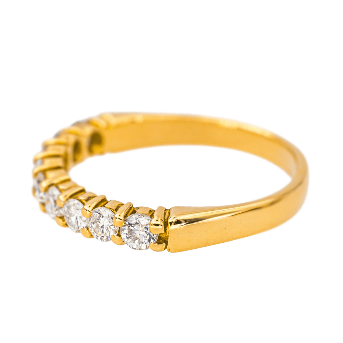 Bague Alliance en or jaune et diamants - Castafiore