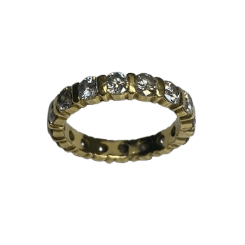 Bague Alliance en or jaune et diamants - Castafiore