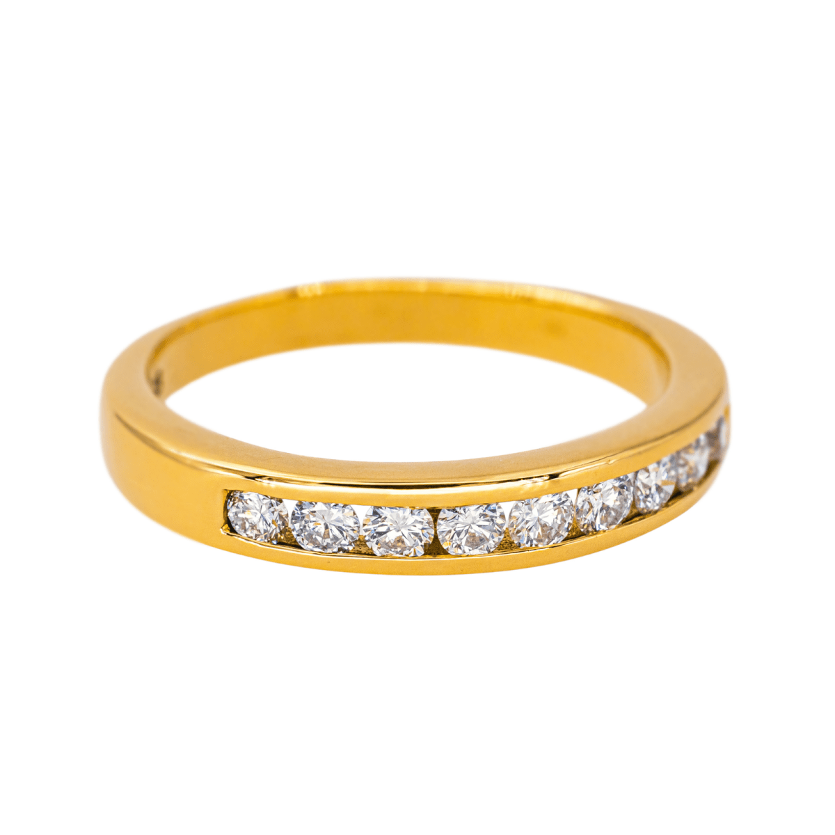 Bague Alliance en or jaune et diamants - Castafiore