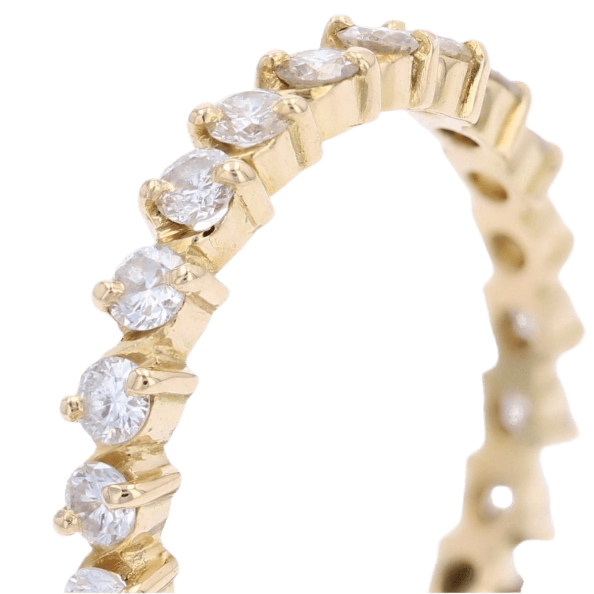 Bague Alliance en or jaune et diamants - Castafiore