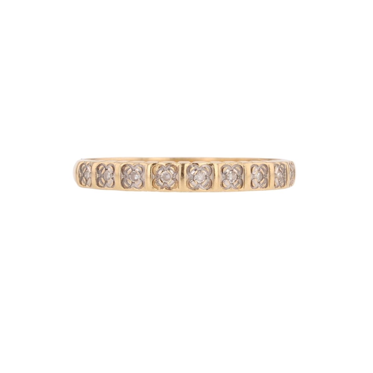 Bague Alliance en or jaune et diamants - Castafiore