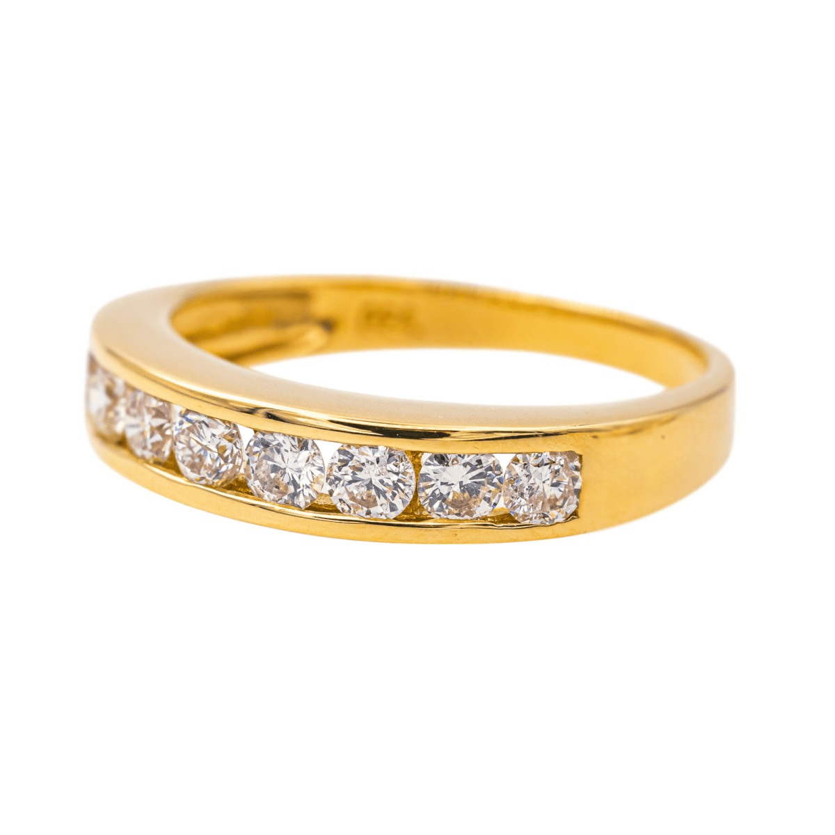 Bague Alliance en or jaune et diamants - Castafiore