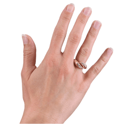 Bague Alliance en or jaune et diamants - Castafiore