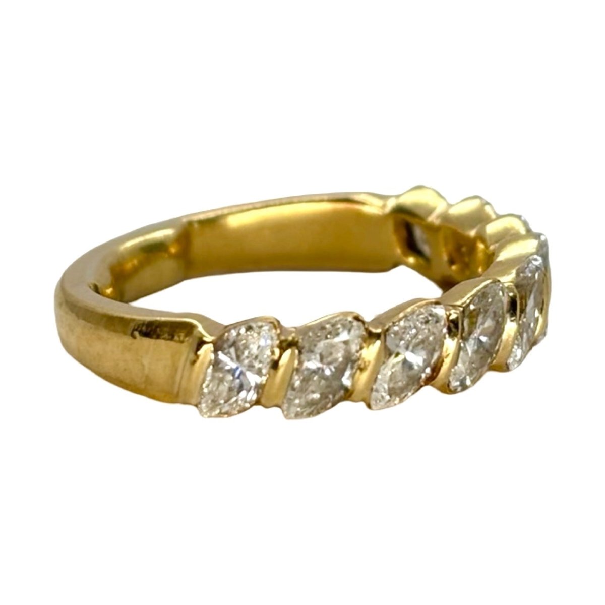 Bague Alliance en or jaune et diamants - Castafiore