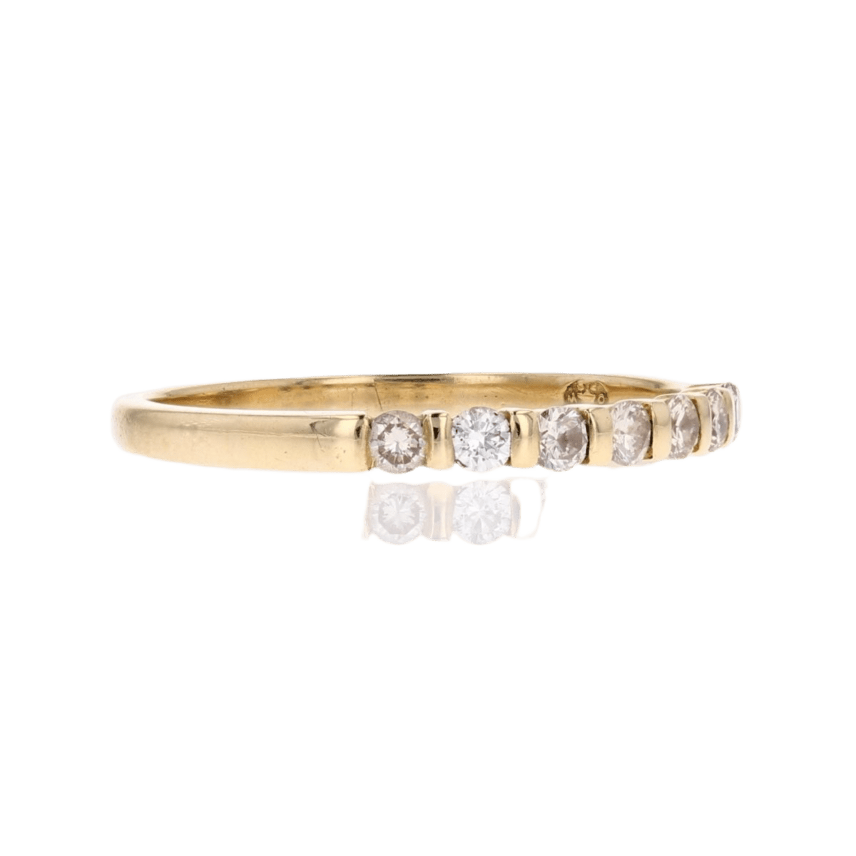 Bague Alliance en or jaune et diamants - Castafiore