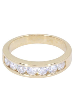 Bague Alliance en or jaune et diamants - Castafiore