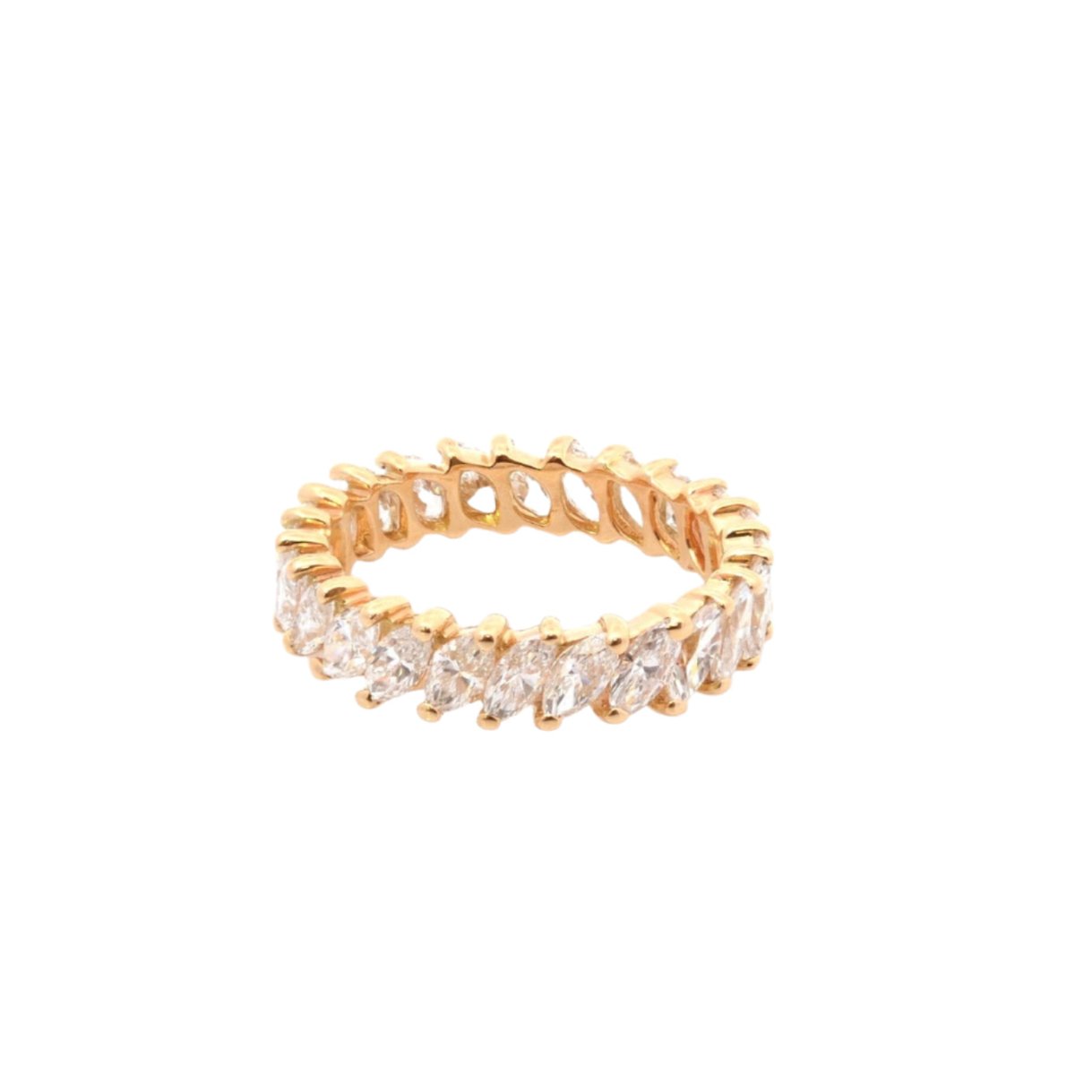 Bague Alliance en or jaune et diamants - Castafiore