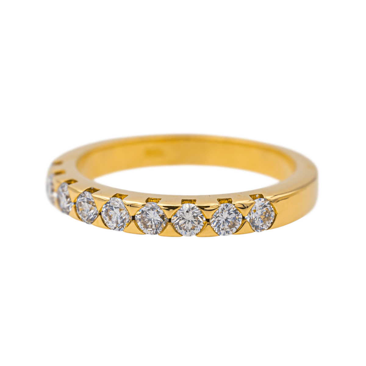 Bague Alliance en or jaune et diamants - Castafiore