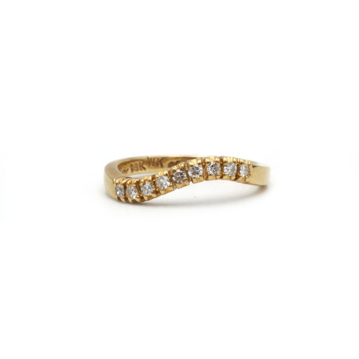 Bague Alliance en or jaune et diamants - Castafiore