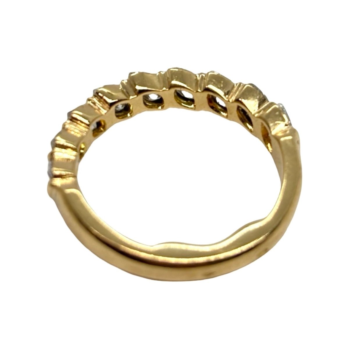 Bague Alliance en or jaune et diamants - Castafiore