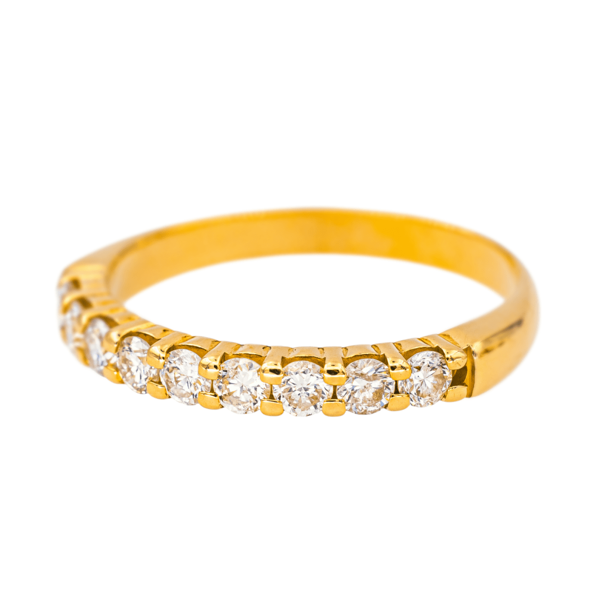Bague Alliance en or jaune et diamants - Castafiore