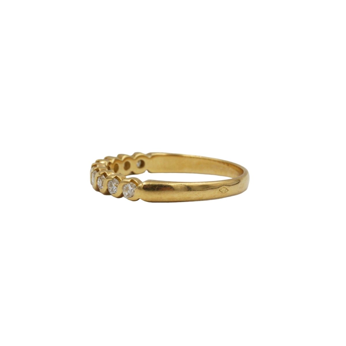 Bague Alliance en or jaune et diamants - Castafiore