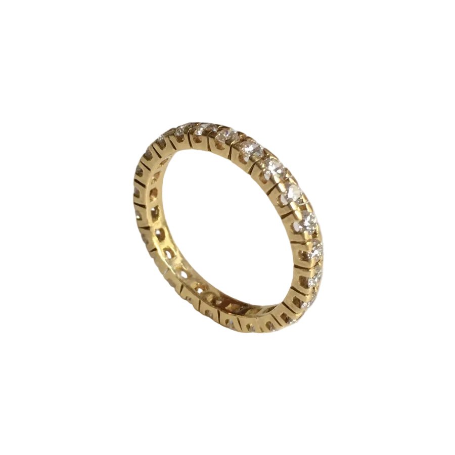 Bague Alliance en or jaune et diamants - Castafiore