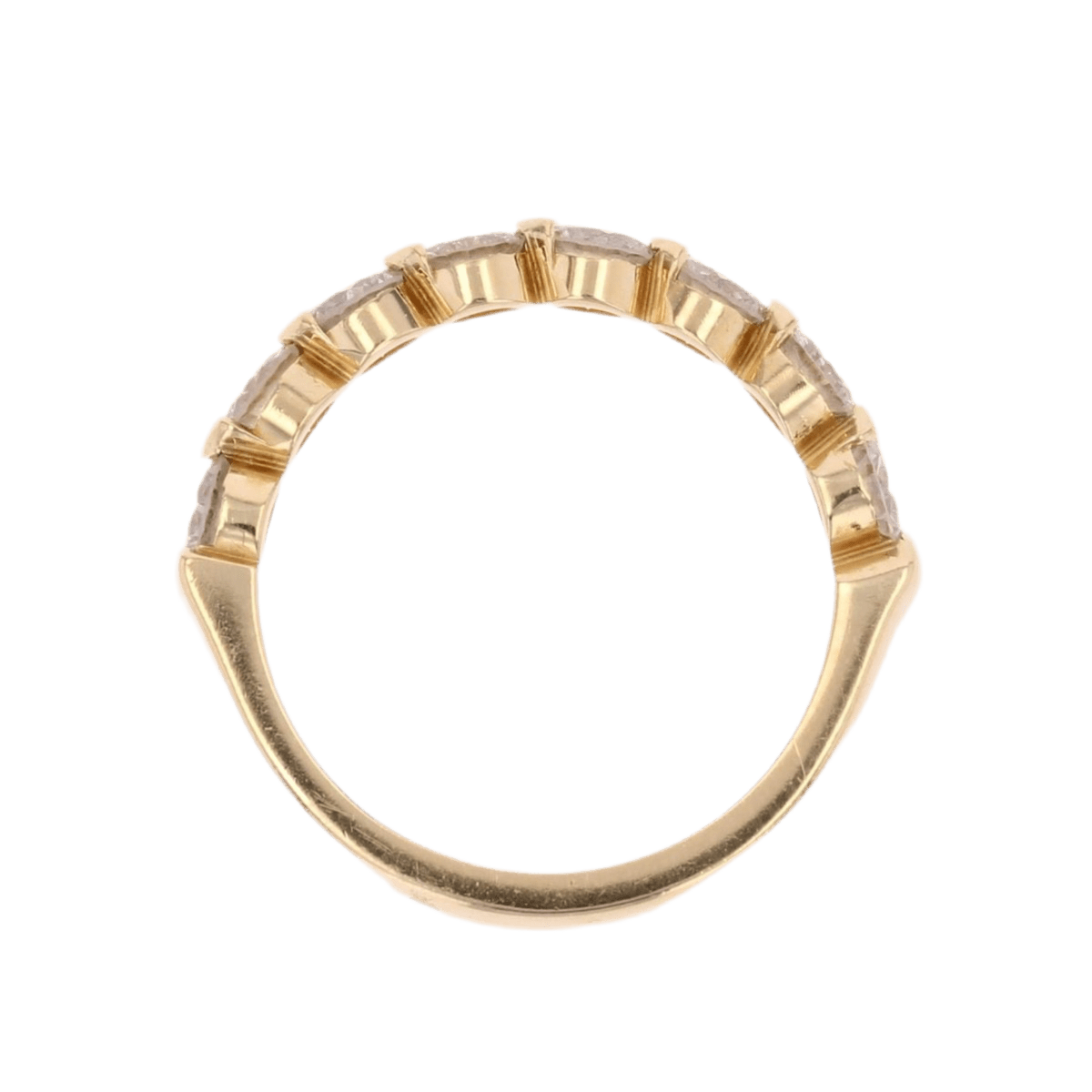 Bague Alliance en or jaune et diamants - Castafiore