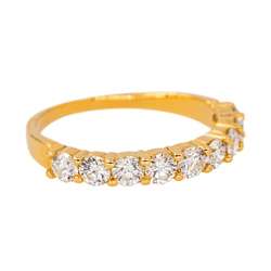 Bague Alliance en or jaune et diamants - Castafiore
