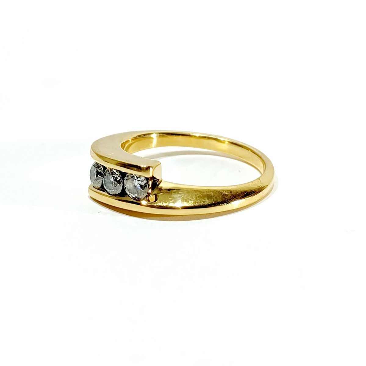 Bague Alliance en or jaune et diamants - Castafiore