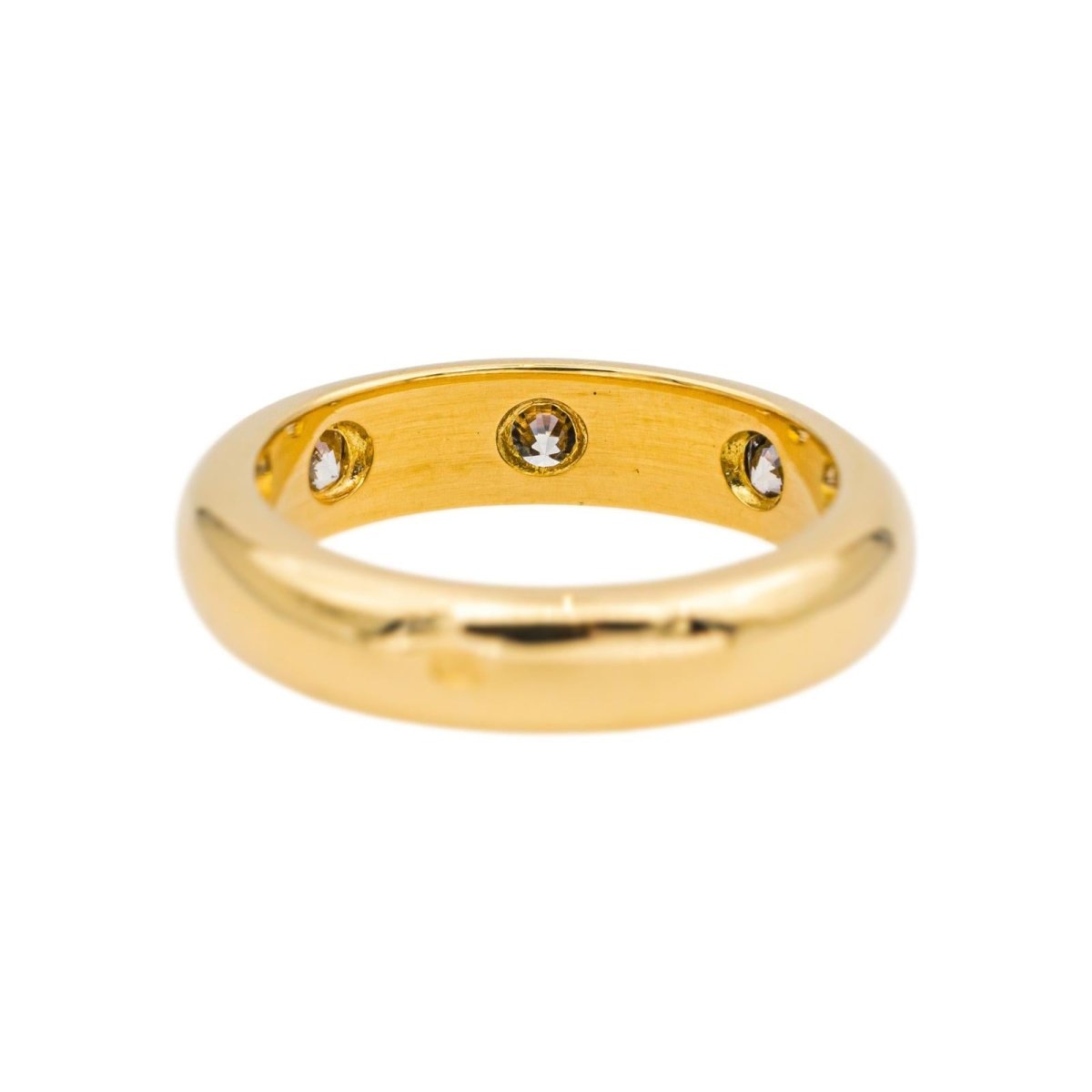 Bague Alliance en or jaune et diamants - Castafiore
