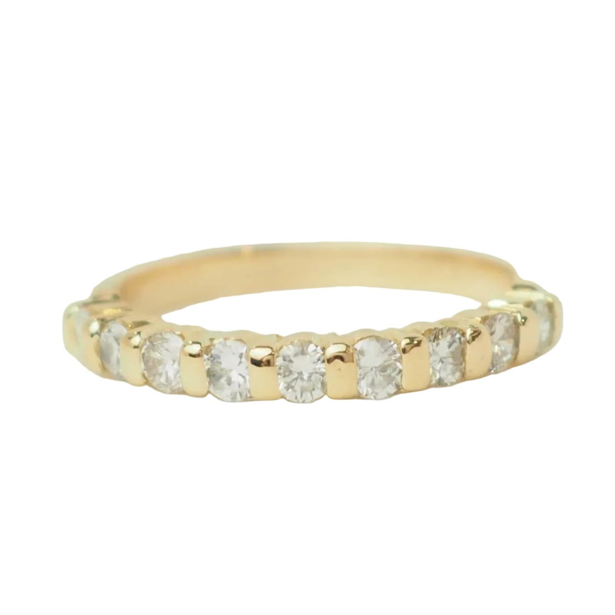 Bague Alliance en or jaune et diamants - Castafiore