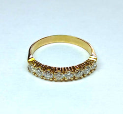 Bague Alliance en or jaune et diamants - Castafiore