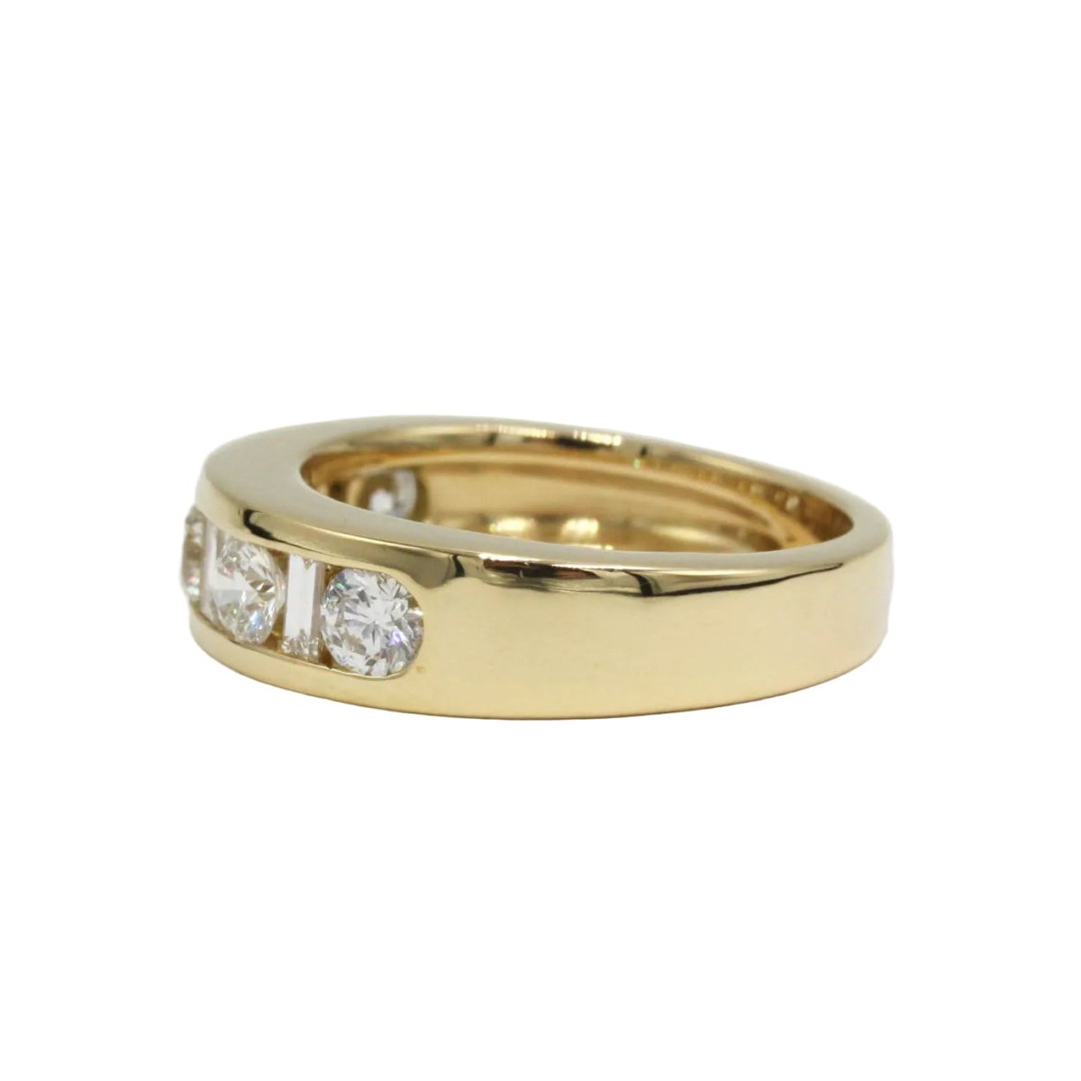 Bague Alliance en or jaune et diamants - Castafiore
