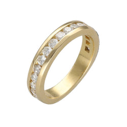 Bague Alliance en or jaune et diamants - Castafiore